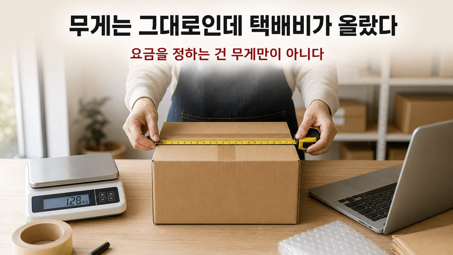 무게는 그대로인데 택배비가 오른 상품, 접수 전에 요금 구간을 판정하는 순서