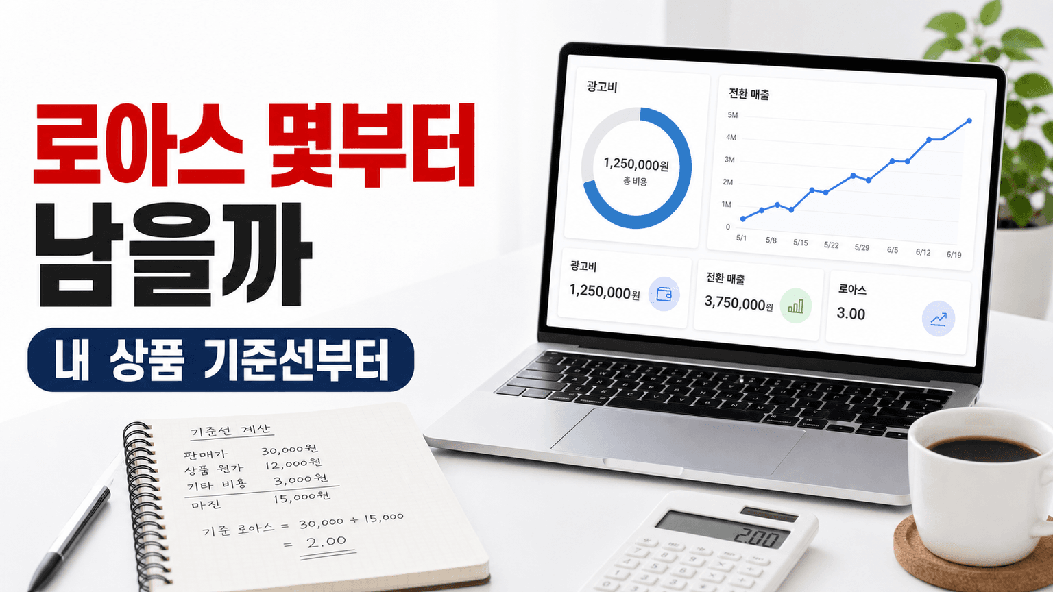 광고비를 늘려도 되는 로아스 기준선은 상품마다 다르고, 내 판매가와 원가에서 나옵니다 대표 이미지