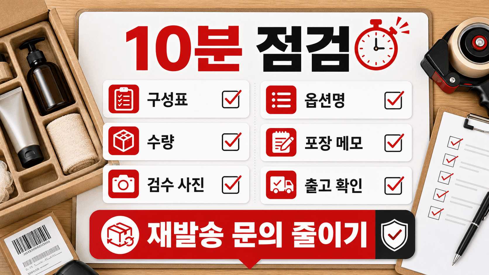 10분 구성품 누락 점검표