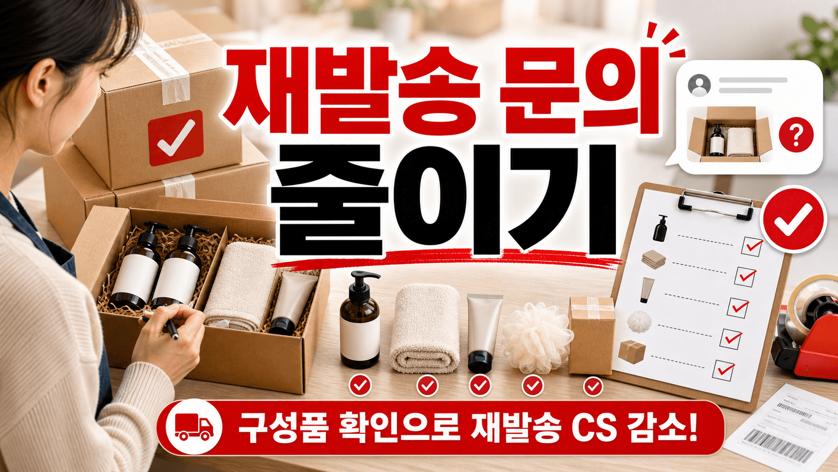 세트상품 구성품 누락, 재발송 문의 줄이는 10분 점검표 대표 이미지