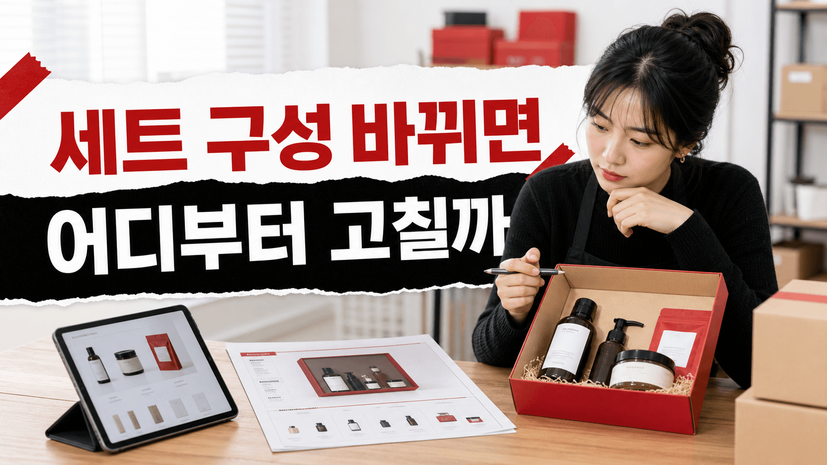 세트 구성 하나가 바뀐 상품, 출고 전에 실물·상세페이지·옵션을 맞추는 순서 대표 이미지