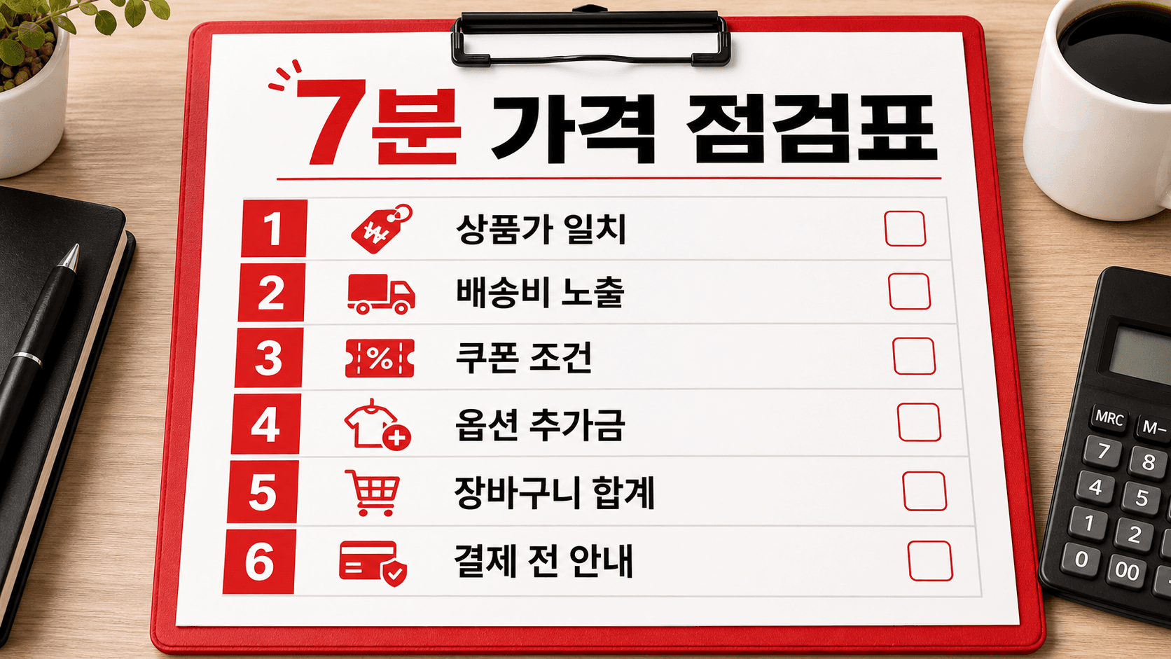 7분 가격 점검표