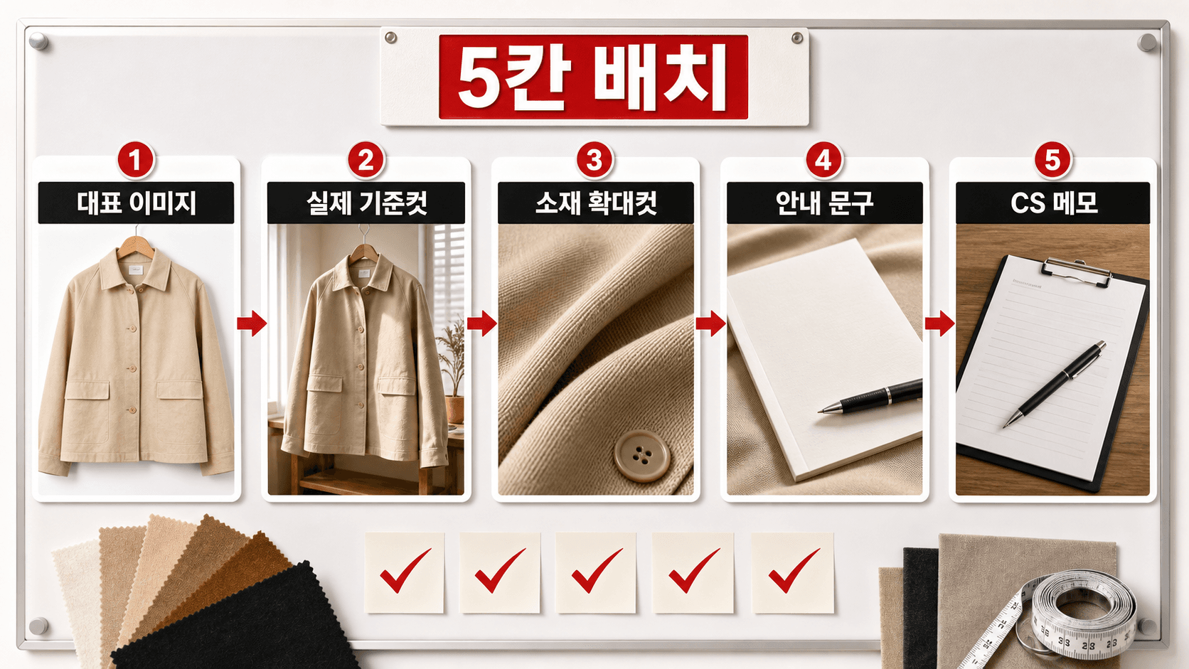 색상ㆍ소재 기준컷 점검 흐름