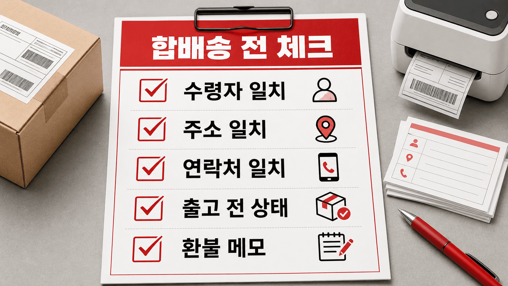 합배송 전 체크리스트