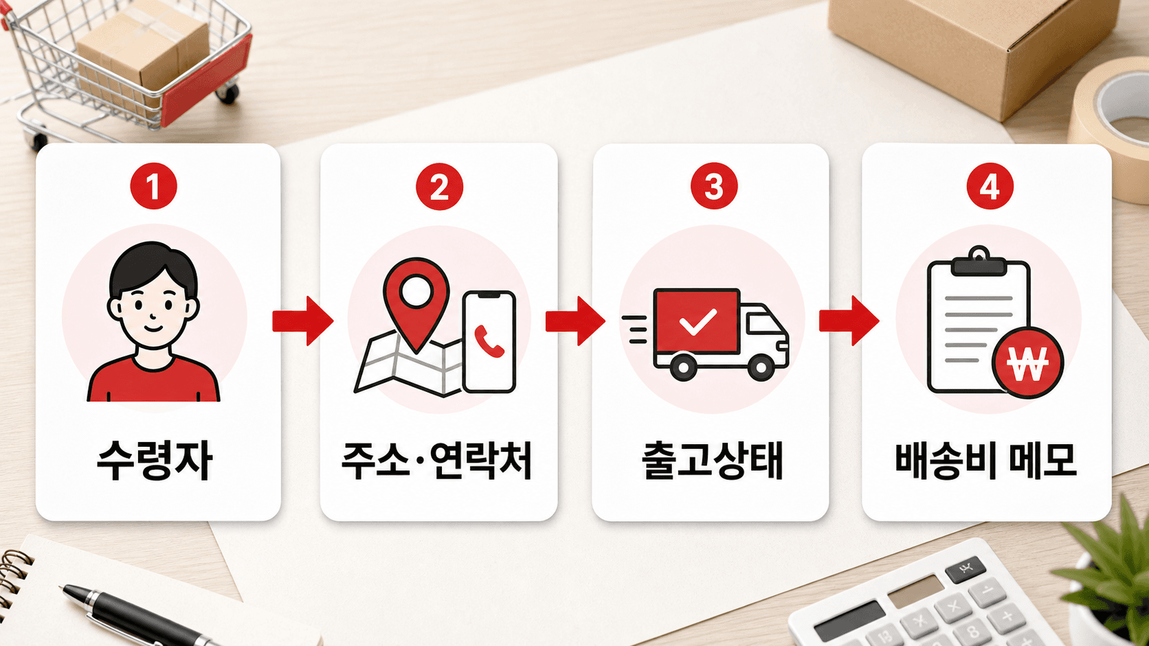 합배송 판단 4칸 흐름도