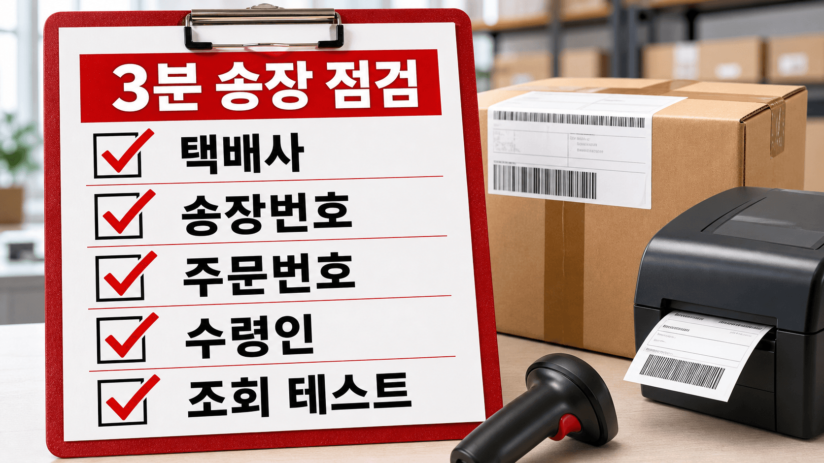 3분 송장 점검 체크리스트