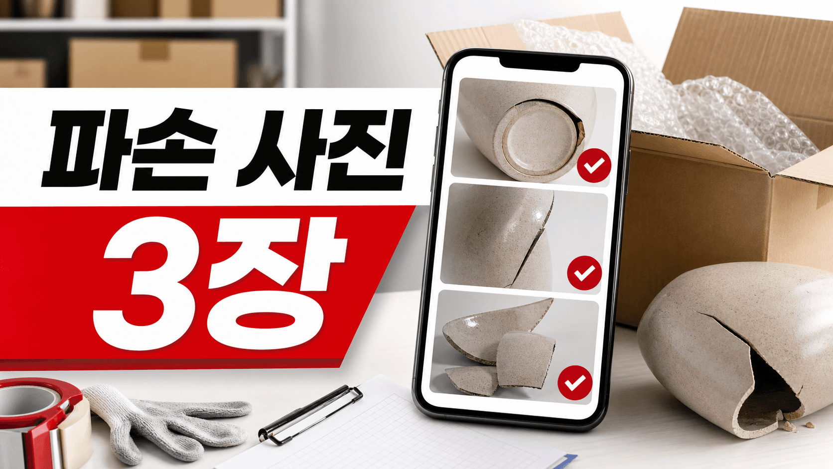 파손 상품 사진 늦은 주문, 재배송 손실 막는 3장 증빙표 대표 이미지