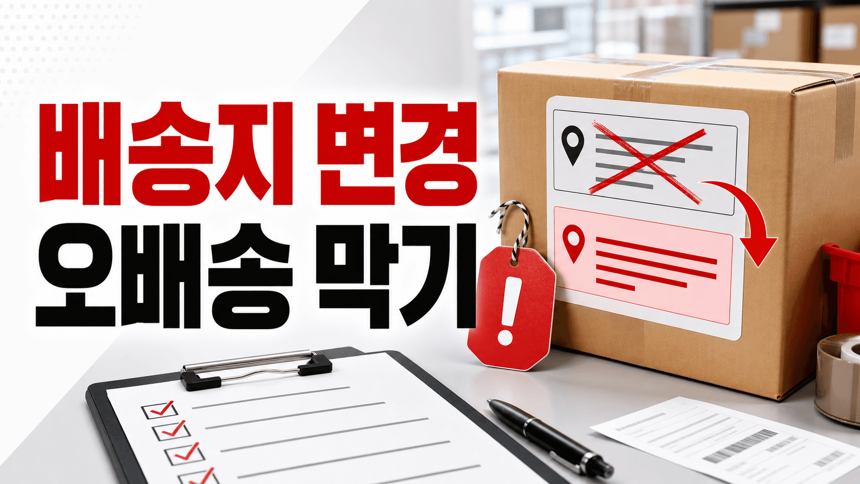 배송지 변경 요청 주문, 오배송 막는 출고 전 3칸 확인표 대표 이미지