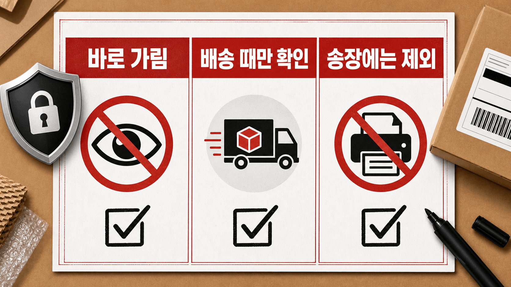 배송메모 가림 기준표