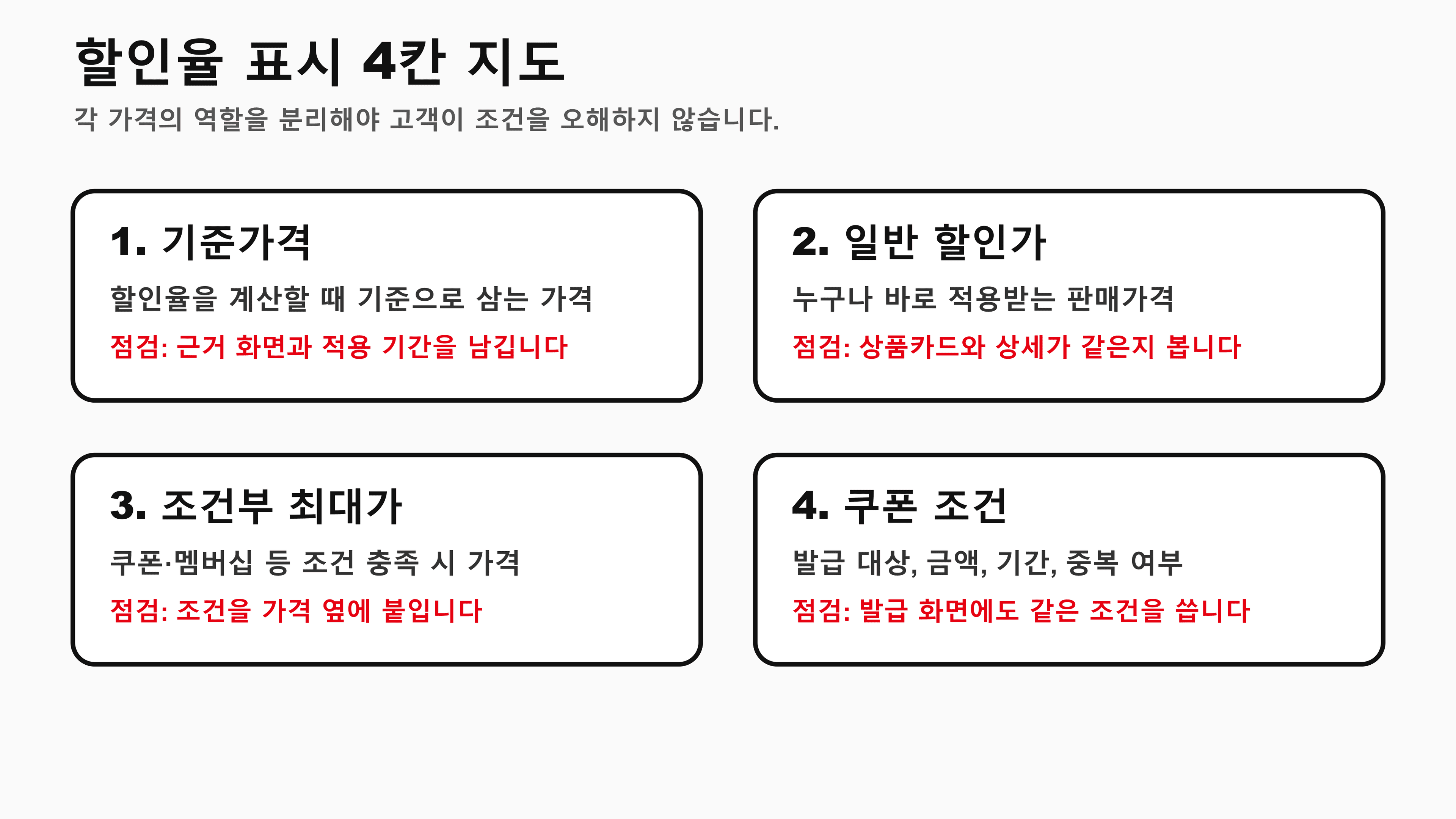 할인율 표시 4칸 지도