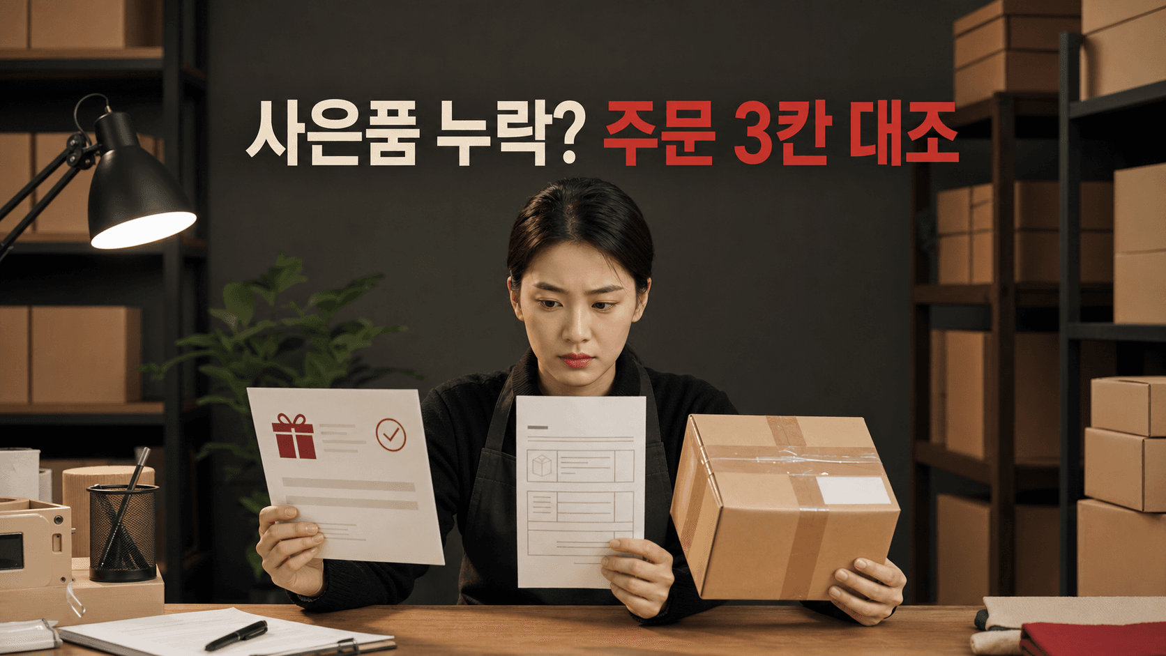 사은품이 빠졌다는 문의, 재발송보다 먼저 대조할 주문 3칸 대표 이미지