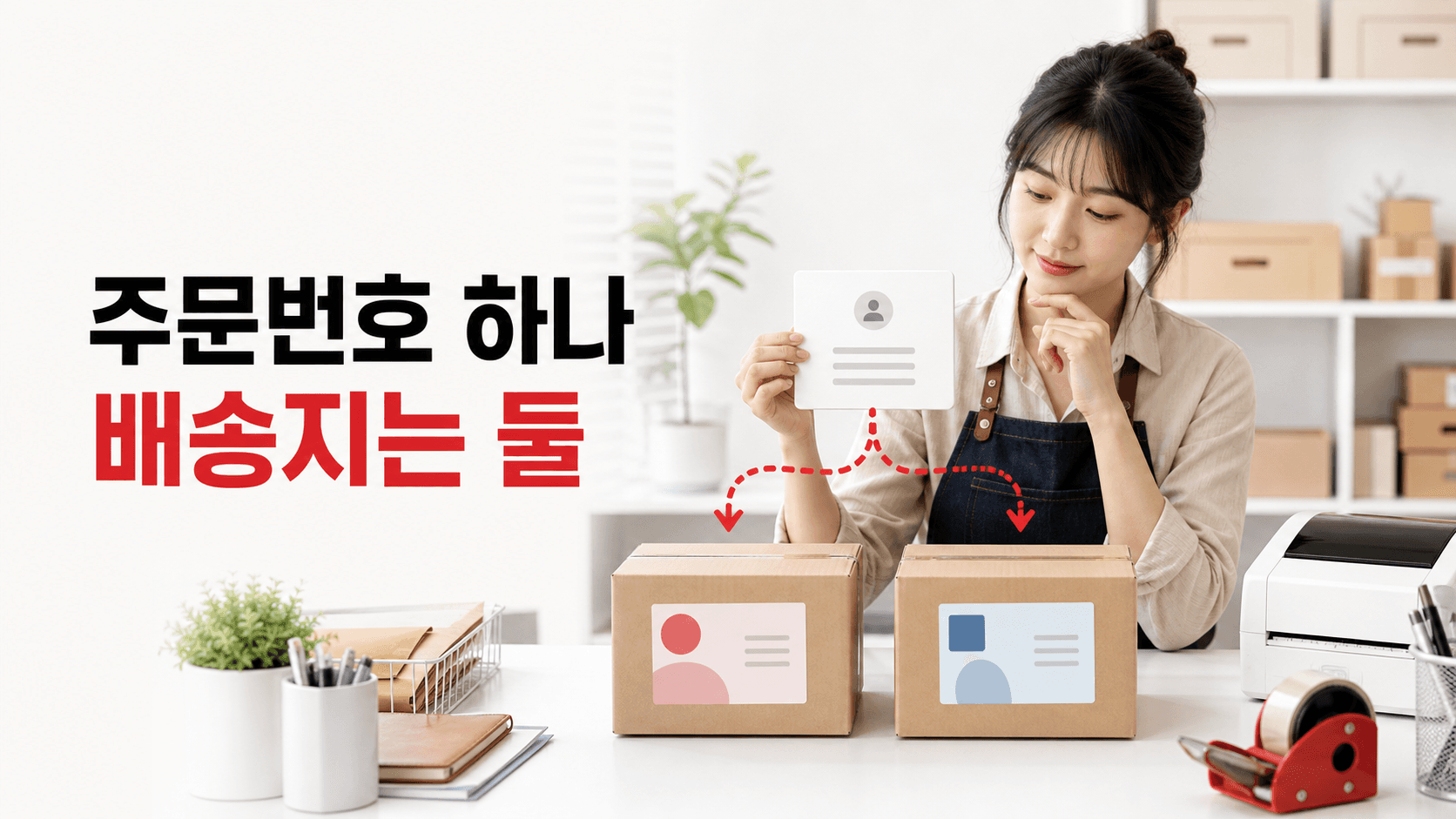 같은 주문번호인데 배송지가 다를 때, 송장 출력 전 상품주문번호부터 확인하세요 대표 이미지