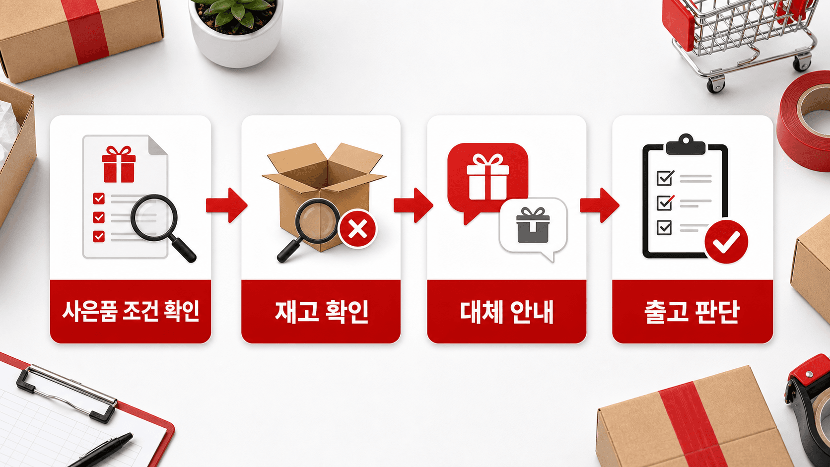 사은품 조건 확인부터 출고 판단까지 이어지는 흐름