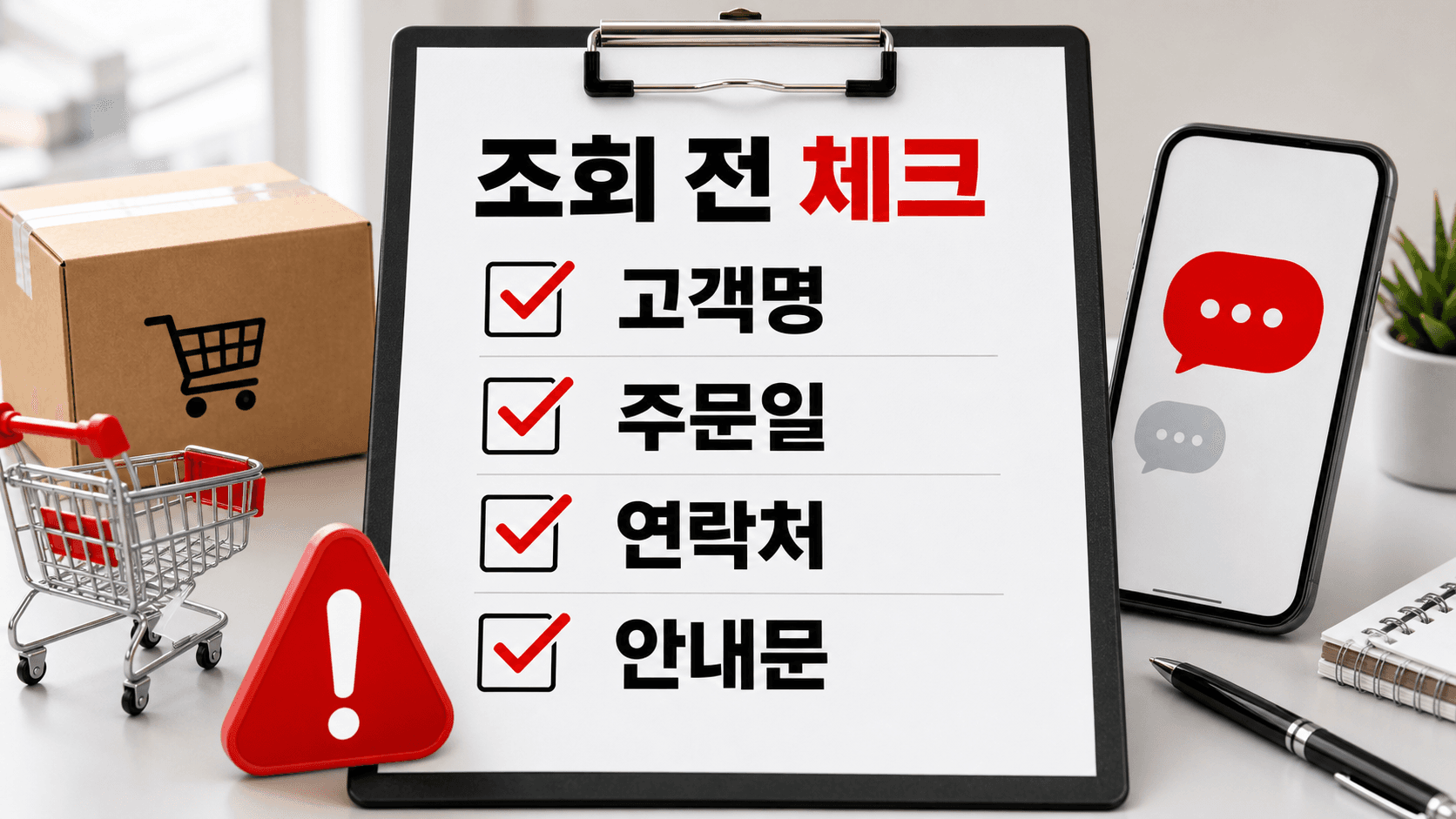 비회원 주문조회 전 체크리스트