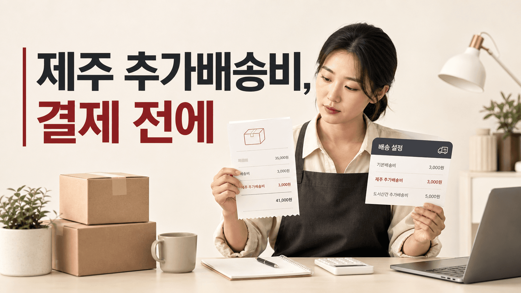 무료배송 상품인데 제주 추가배송비가 붙을 때, 결제 전에 확인할 곳