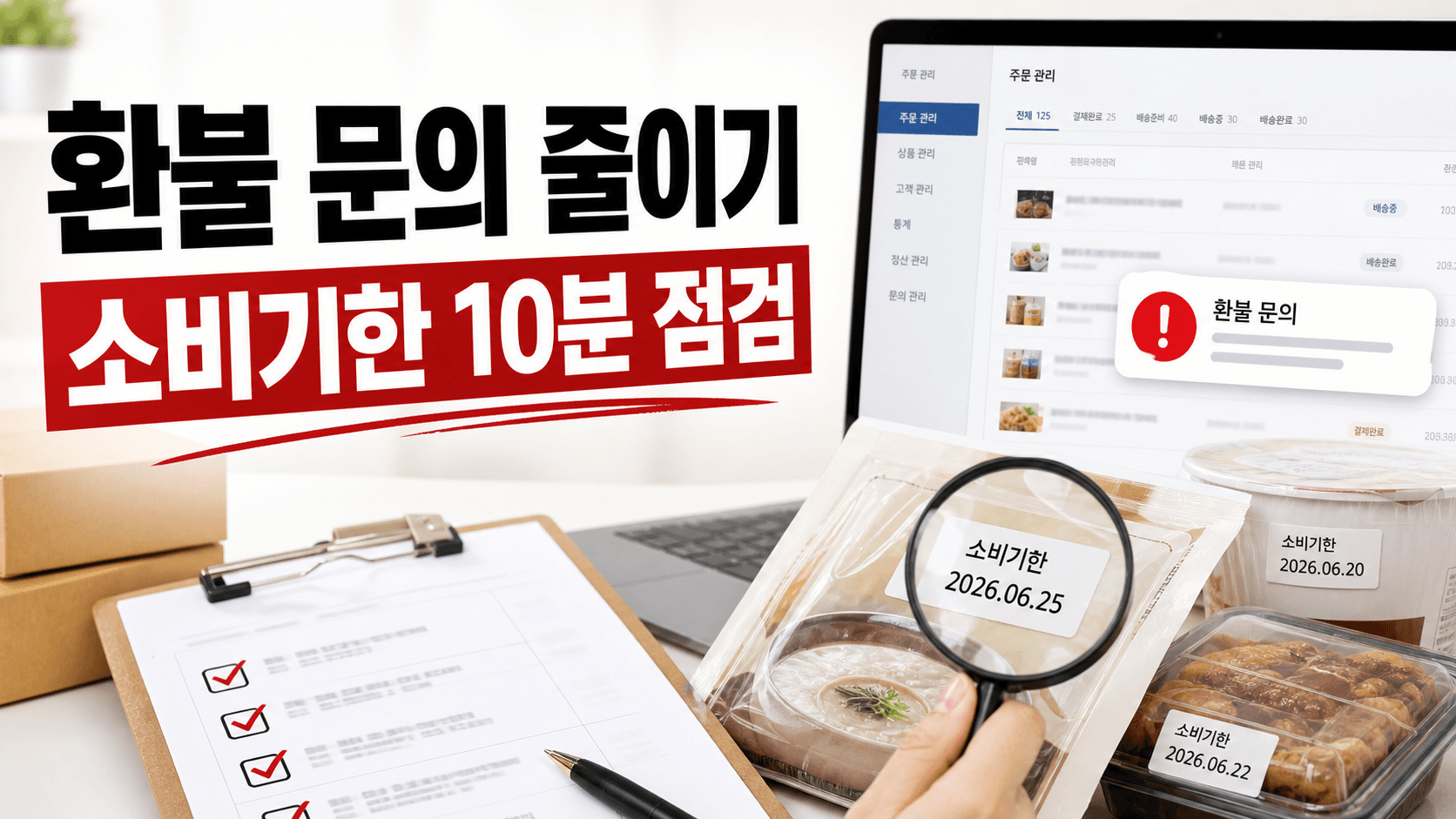 소비기한 임박 상품, 환불 문의 줄이는 판매자 10분 안내 체크리스트