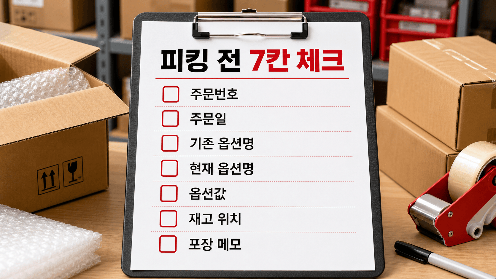 피킹 전 7칸 체크