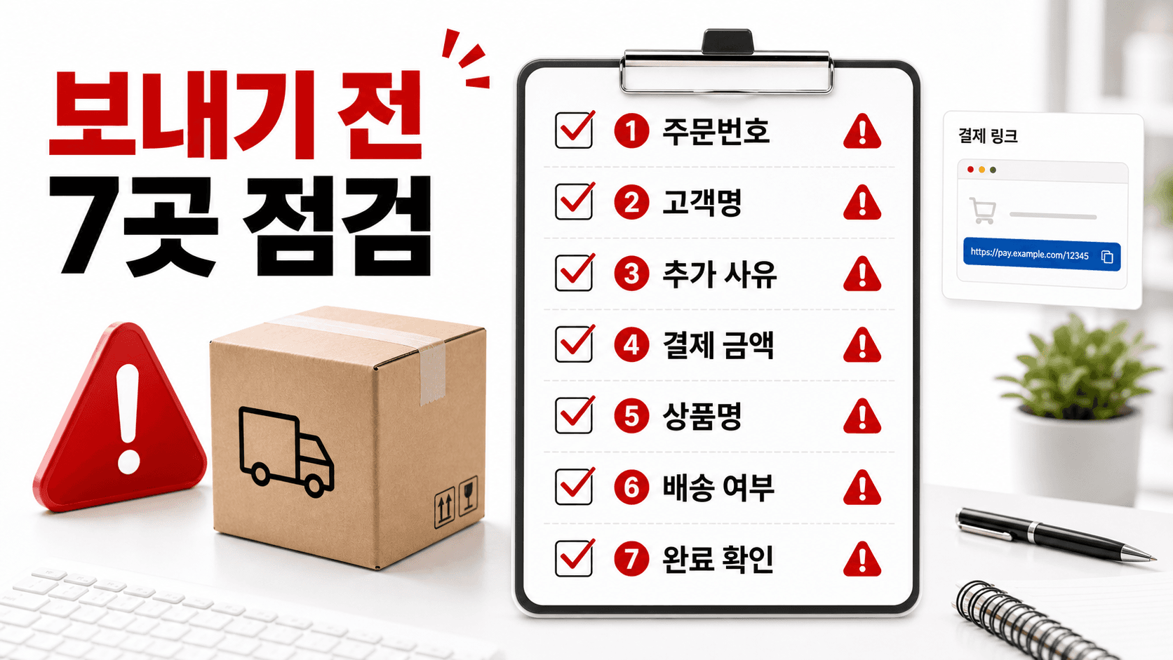 보내기 전 7곳 점검표