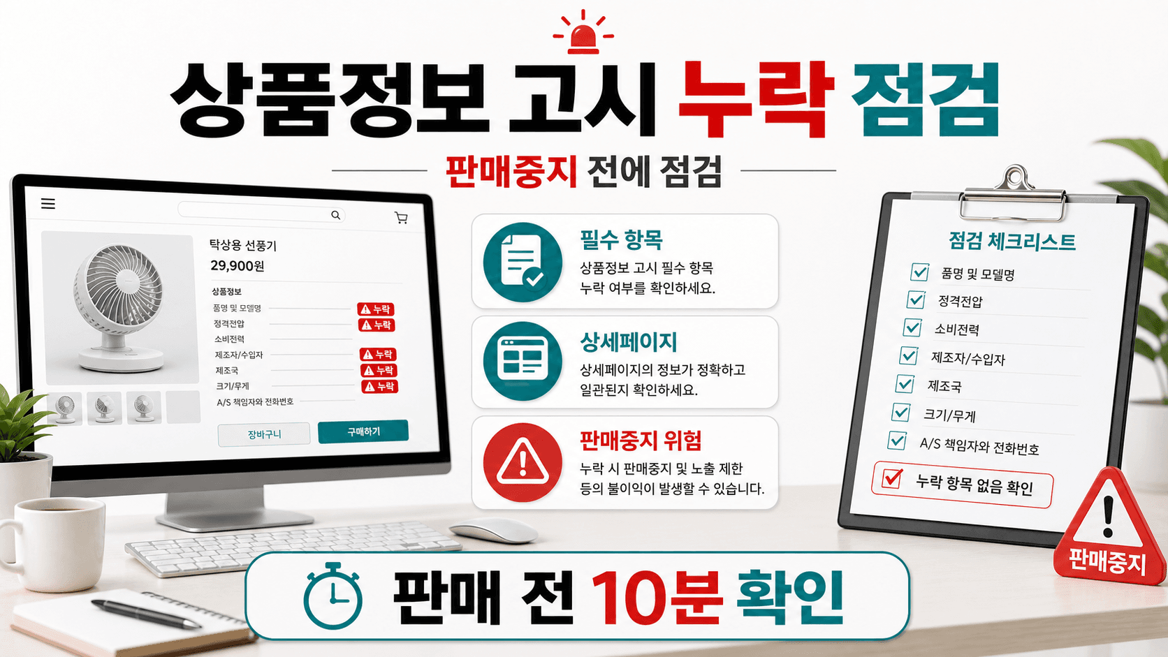 상품정보 누락 점검 상황