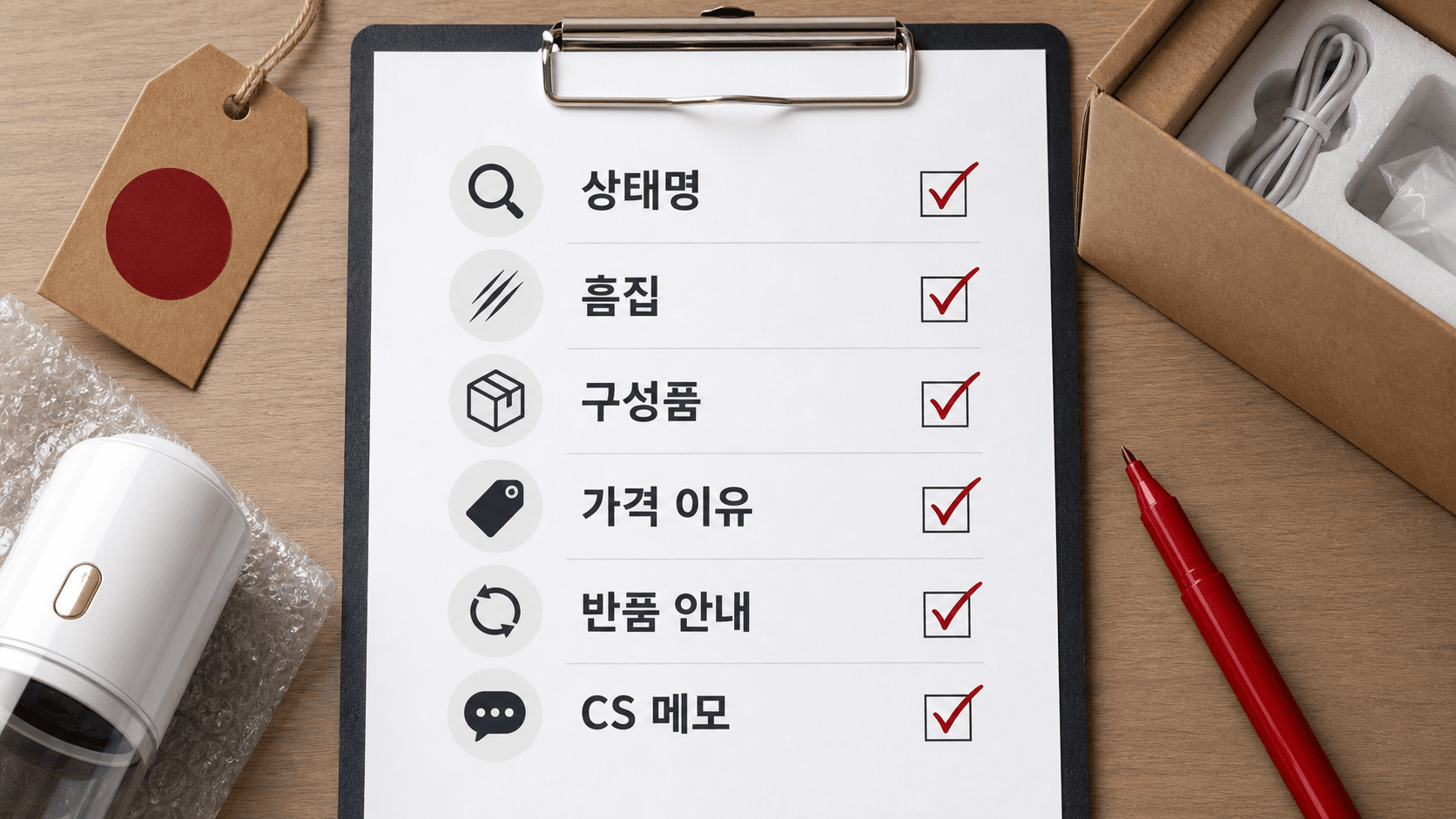 리퍼 상품 발행 전 점검표