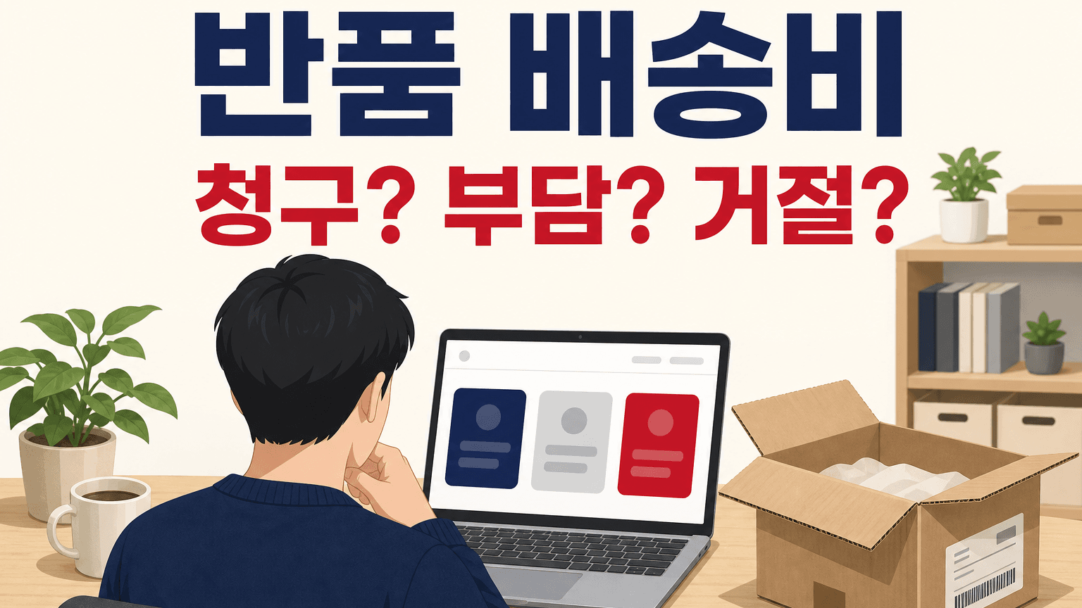 반품 요청이 들어온 화면, 청구·부담·거절을 가르고 청구할 금액 항목까지 확정하는 기준