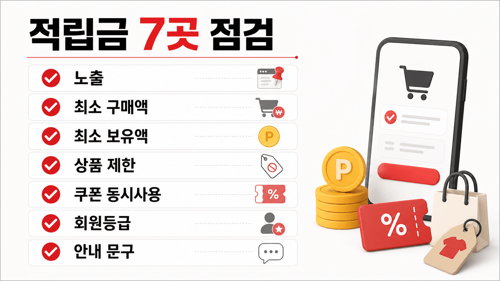 적립금 사용 7곳 점검