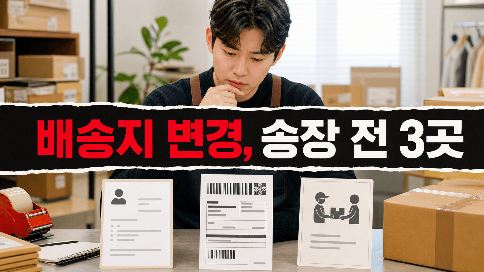 송장을 뽑은 뒤 주소 변경 요청, 포장대에서 다시 볼 한 장 대표 이미지