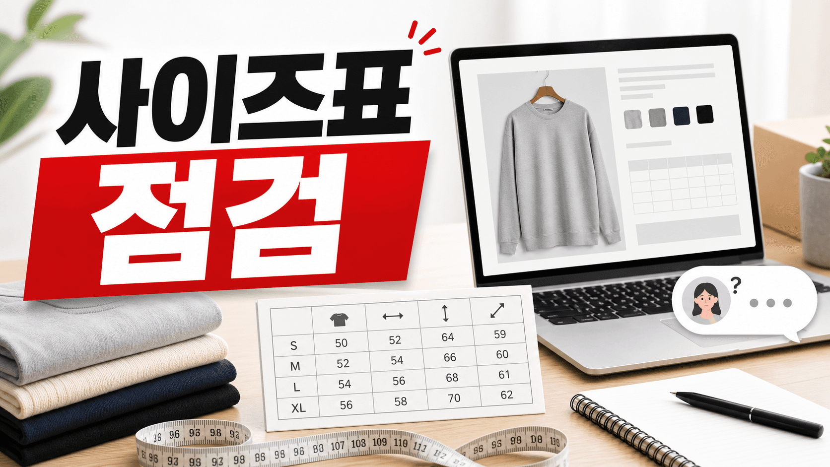 사이즈표가 있는데도 교환 문의가 늘어날 때, 10분 상세페이지 점검표