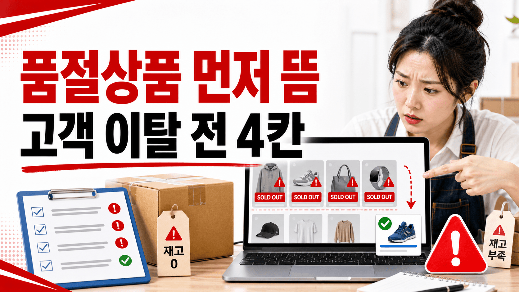 품절상품이 검색 첫줄에 뜨는 자사몰, 고객 이탈 전 4칸 정렬 대표 이미지