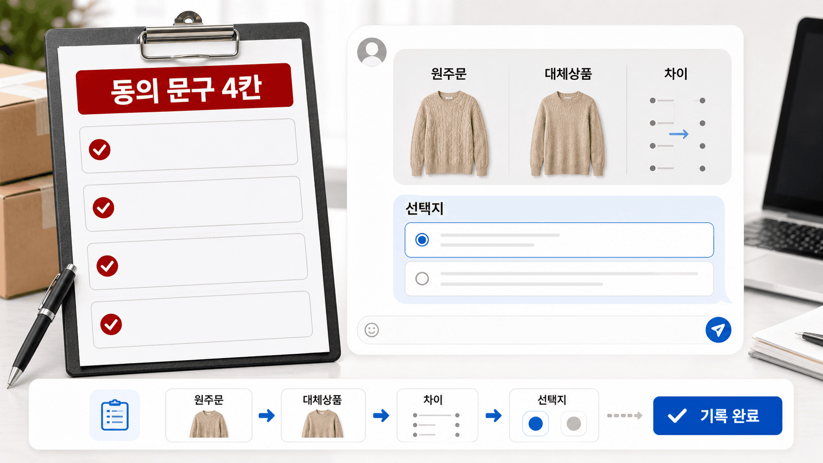 대체 발송 동의 문구 4칸