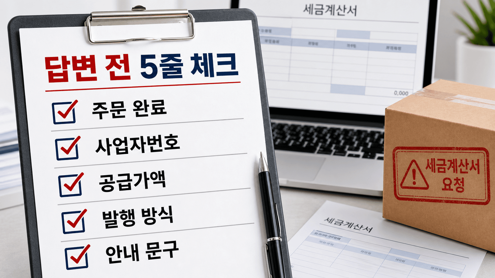 세금계산서 요청 답변 전 5줄 체크리스트