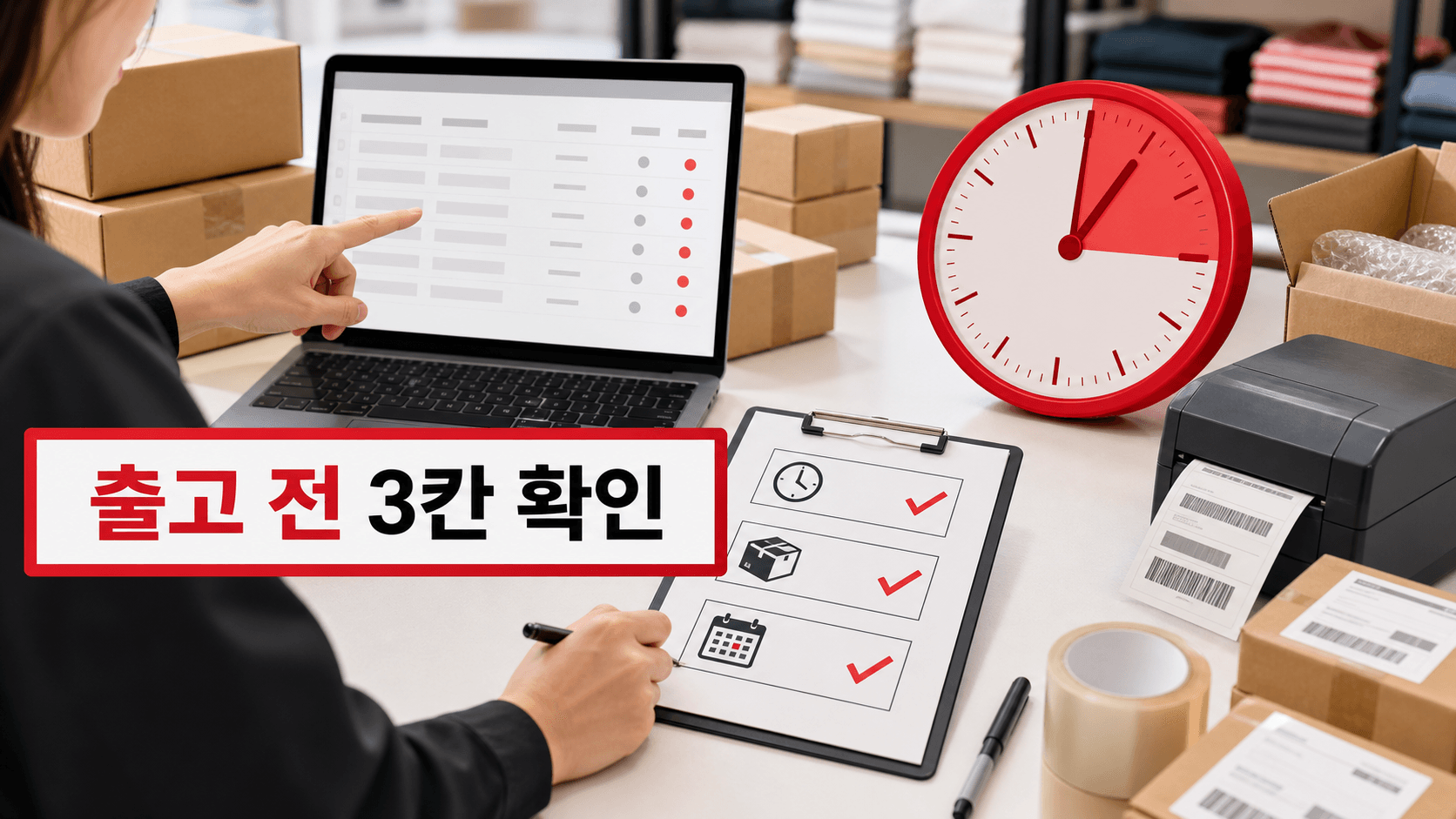 출고 전 3칸 확인
