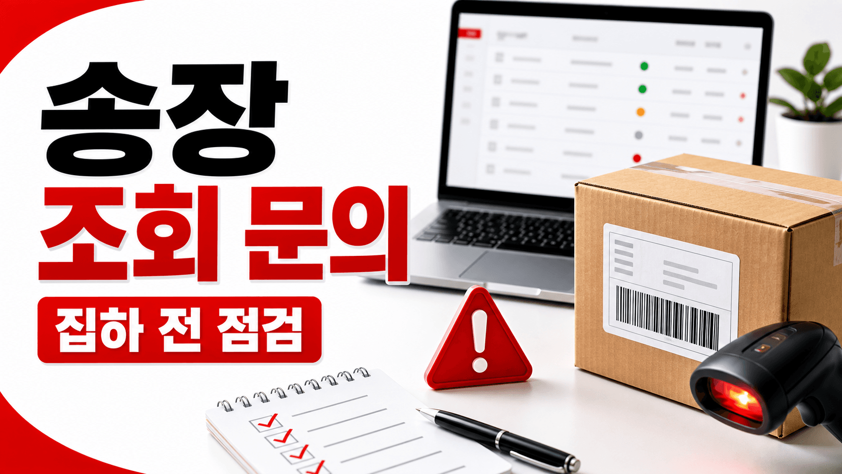 송장 조회 안 움직일 때, 배송 문의 줄이는 집하 전 10분 점검표 대표 이미지
