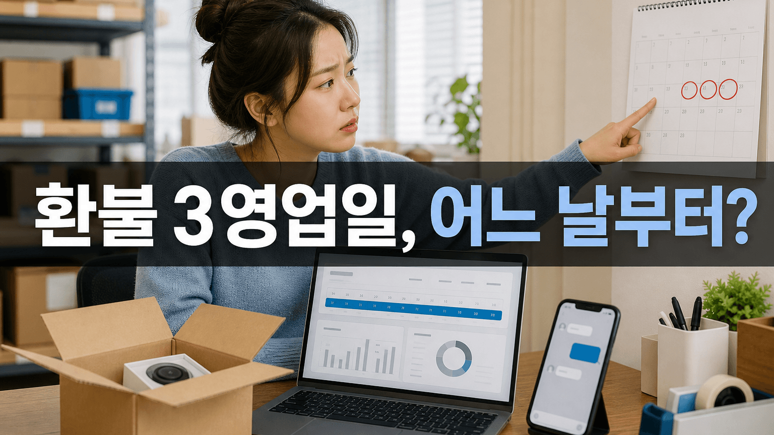 환불 처리는 끝냈는데 고객은 못 받았다는 문의, 3영업일 시계는 승인 버튼이 아니라 반품 상자에서 시작합니다 대표 이미지