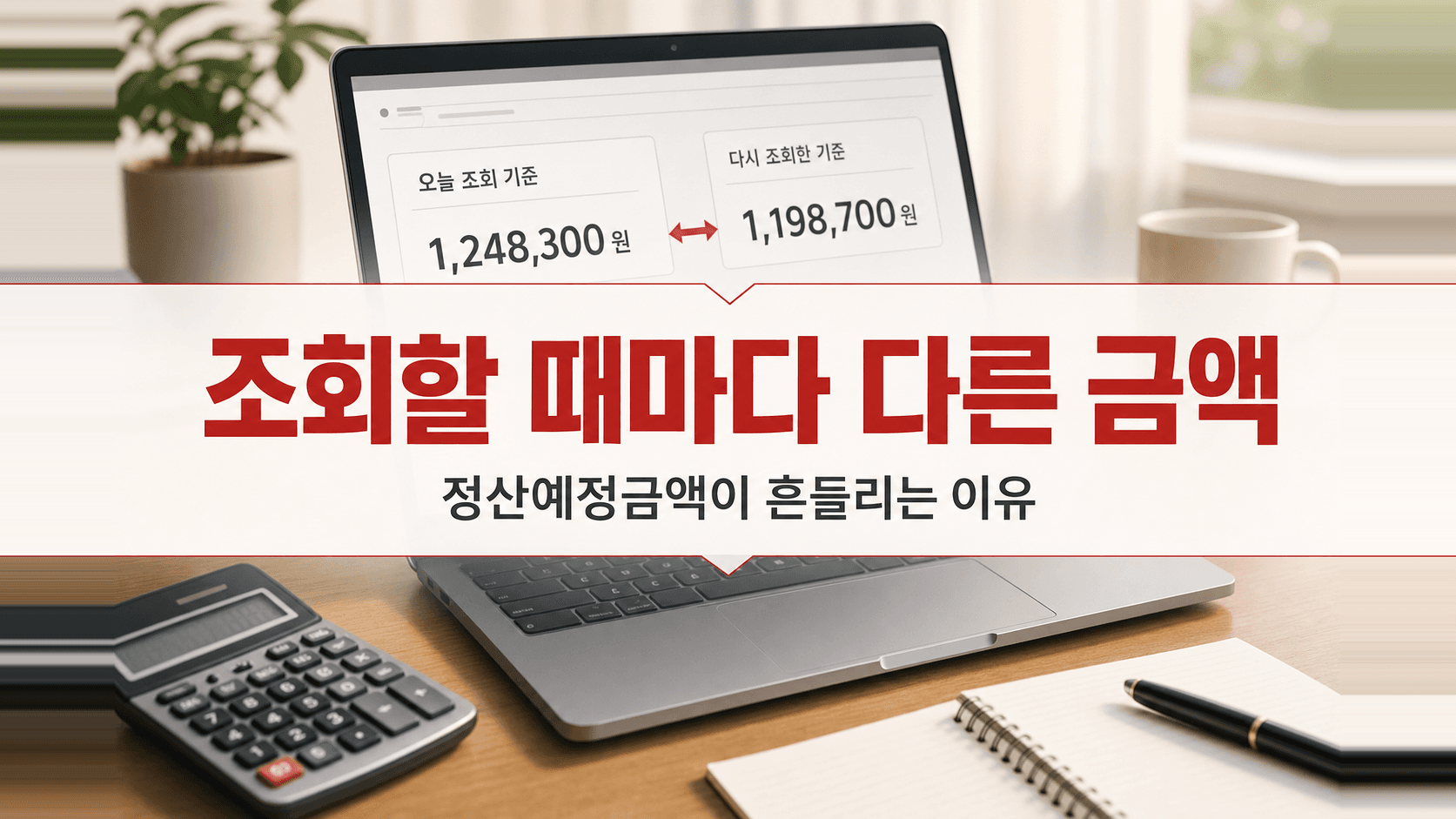 정산예정금액이 어제와 오늘이 다르다면, 조회 기준부터 잘못 잡은 것입니다 대표 이미지