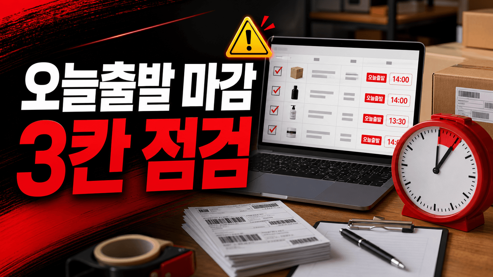 오늘출발 켜둔 상품, 발송지연 막는 출고 전 3칸 점검 대표 이미지