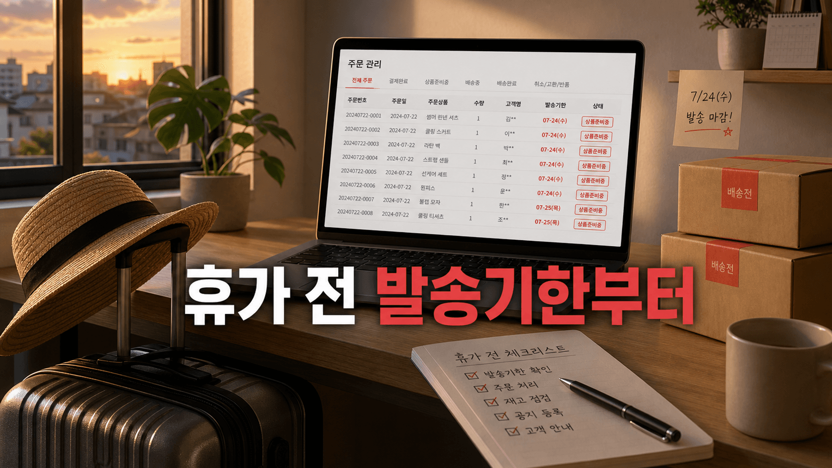 휴가 공지를 올려도 페널티는 멈추지 않고, 주문별 처리에서만 멈춥니다 대표 이미지
