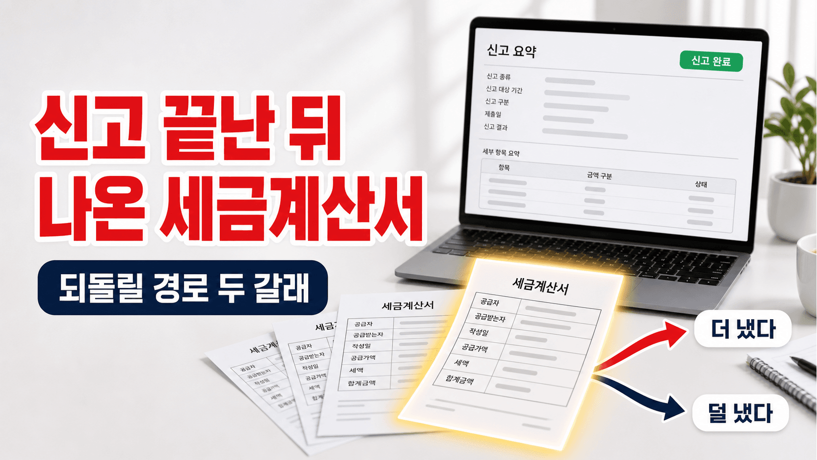부가세 신고를 끝낸 뒤 빠진 세금계산서를 찾았다면, 되돌릴 경로와 남은 기한이 갈립니다 대표 이미지